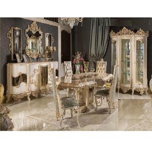 Ensemble de table à manger en teck avec finition argentée métallique moderne DST EXPORTS - Meubles de salle à manger durables, couleur et taille personnalisables - Product Image 1