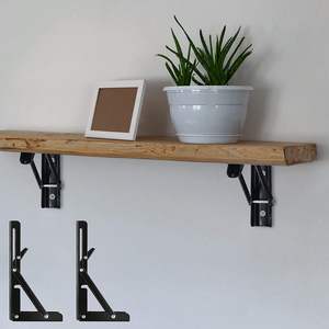 <span class=keywords><strong>2</strong></span>ピース壁掛け折りたたみ棚ブラケット三角形折りたたみ棚ブラケット省スペースワークベンチテーブルブラケット - Product Image 2