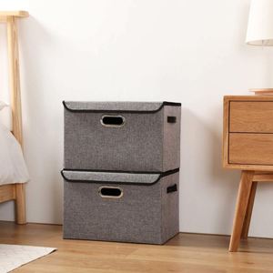 Cajas de Almacenamiento Plegables de Tela de Alta Calidad con Tapa para Guardar Ropa, Juguetes y Vestidos - Product Image 3