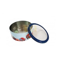 Clear-View Plat Rond Étain Transparent Acrylique Couvercle Bonbons Présentoir De Qualité Alimentaire Époxy Enduit CE Utilisation Commerciale Certifiée