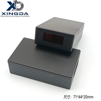 Boîtier de jonction rectangulaire en plastique ABS noir, montable, pour circuit imprimé de signalisation, boîtier électronique à découper soi-même
