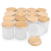 Bocaux à bougies en verre givré de luxe 8oz 10oz avec couvercles, contenants vides mats pour bougies d'aromathérapie, Tarros De Velas De Lujo