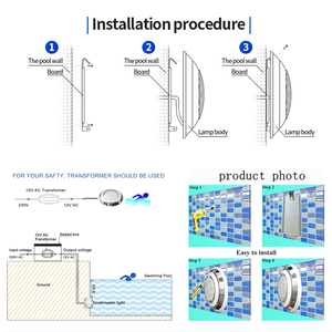 ABS 12 V mệnh 56 Led 9W 18W không thấm nước IP68 RGB hồ bơi dẫn ánh sáng - Product Image 6