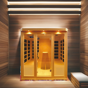 Sauna infrarouge hybride à spectre complet pour 2 à 3 personnes de luxe gratuit pour fret maritime - Product Image 3