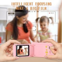 Videocámara de alta resolución para niños, 1080P, 20 MP, Mini cámara digital portátil, pantalla grande de 2,4 pulgadas, cumpleaños de plástico