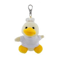 USA Entrepôt Mini Canard Jaune Porte-clés Jouet Réaliste Animal En Peluche Porte-clés pour Sac PP Coton Rempli