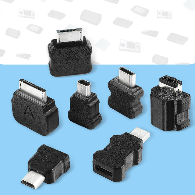 Portable Type-C Charging Adapter for Handheld Consoles - FDM 3D Printed- a to C & C to C Support