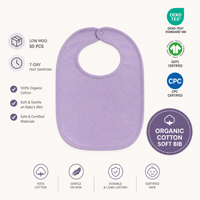 Bavoirs pour bébé de haute qualité, réglables, à double couche, imprimés sur mesure, en coton biologique absorbant, avec fermeture à bouton