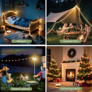 Qua biên giới cuộc sống lâu dài cắm trại dẫn ánh sáng không thấm nước chuỗi cho vườn ngoài trời sử dụng di động cuộn đèn IP44 đánh giá cho chứng nhận - Product Image 4