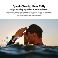 Montre connectée robuste pour l'extérieur Blackview W80 PRO, positionnement GPS, IP68, écran TFT carré de 1,91 pouce, 900 mAh, lampe de poche magnétique