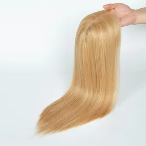 Factory Custom ized Hair Topper Stock Virgin Nagel haut ausgerichtet Echthaar Seiden basis PU Lace Topper für Frauen