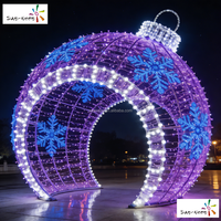 Lampes LED sphériques d'extérieur économiques, indice IP44, blanc chaud 2700K, durée de vie de 50 000 heures, pour décorations de Noël et événements, installation facile