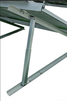 Support triangulaire solaire réglable en alliage d'aluminium 6005, base de support photovoltaïque inclinable pour toit plat, béton et sol de jardin