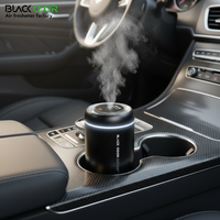 Luxe noir Oud Rose Freesia voiture désodorisant aromathérapie lumière ambiante métal vaporisateur diffuseur longue durée liquide évent USB