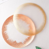 Assiette de présentation en verre coloré sans plomb de 13 pouces, essentielle pour les mariages et les fêtes