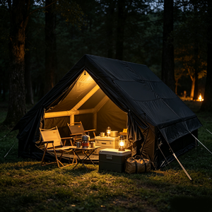Tente <span class=keywords><strong>de</strong></span> <span class=keywords><strong>camping</strong></span> gonflable en polyester <span class=keywords><strong>de</strong></span> 6,3 m²/12 m² avec taille personnalisée, design imperméable quatre saisons - Product Image 5