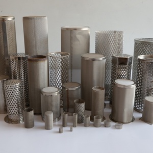 Ensemble de filtres cylindriques en acier inoxydable à mailles de différentes tailles, tube à diamètre dégressif, extrémité annulaire ouverte, personnalisé OEM - Product Image 2