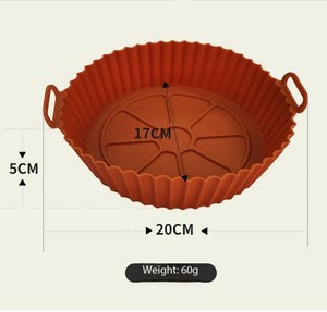 Tapis de cuisson réutilisables en silicone rond pour friteuse à air, antiadhésifs, résistants à la chaleur, faciles à nettoyer, pour four, grill, cuiseur vapeur et accessoires - Product Image 2