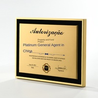 Plaque d'honneur en métal électro-plaqué haut de gamme pour les banques, les hôtels, les agents, les récompenses pour les appels et les réalisations