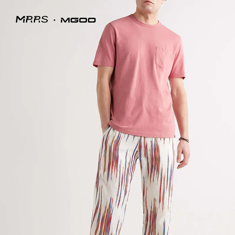 MRRS MGOO fashion summer high quality pocket men tshirts casual men tee