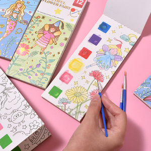 Mini Quaderno da Colorare Carino con 12 Pagine, Libro di <span class=keywords><strong>Disegni</strong></span> con Lamina Dorata, Regalo di Cancelleria Artistica - Product Image 2