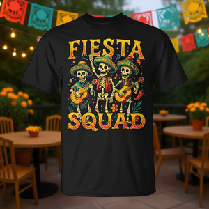 Camiseta Mexicana Fiesta Squad Skeleton Cinco De Mayo - Product Image 3