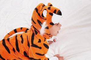 Disfraz de tigre para niños y niños pequeños, disfraz de dinosaurio de Tigre, disfraz de Animal, mono con capucha - Product Image 2