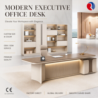 Bureau de direction moderne avec rangements pour usage professionnel