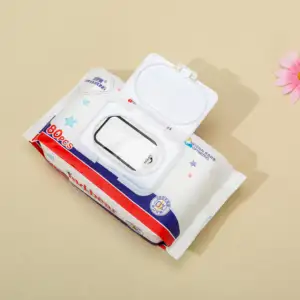 80 buah Cina kualitas baik kain tidak ditenun basah organik lembut perawatan tisu bayi kertas toilet basah
