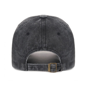 Men's Distressed <b>Baseball</b> <b>Cap</b> With Embroidered M Design <b>Navy</b> Blue Cotton Yarn Sun Protection Spring Autumn Wear - Product Image 2