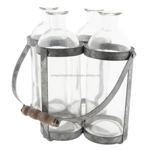 Vente chaude 4 bouteilles casier à vin de table porte-vin en métal et fer Durable pour Bar/hôtels whisky et bière stockage Barware - Product Image 5