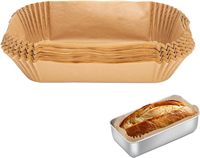 Papier sulfurisé jetable préformé antiadhésif pour pain, toast et gâteaux, 100 feuilles, taille 9x5 pouces