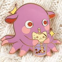 Épinglette personnalisée en émail dur avec motif de vache mignonne, épinglette de revers Kawaii en alliage de zinc plaqué argent de haute qualité pour cadeau promotionnel