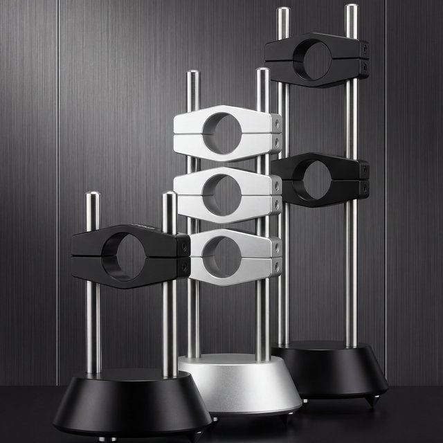Cable Lifter Shock Absorption Aluminum Alloy Base Stainless Steel Rod Optimized Cable Layout for Hi-Fi Home Theater Studio