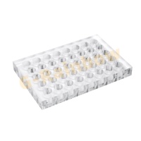 Support pour rouge à lèvres 40 trous pour magasin de détail Flacons en acrylique Présentoir pour pinceaux de maquillage cosmétique