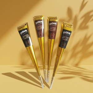 Pâte de Henné en Gros pour Tatouages Temporaires Peints à la Main – Forme Cône – Couleurs <span class=keywords><strong>Noir</strong></span>, Marron, Rouge - Product Image 3