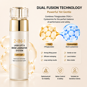 Sistema 2 in 1 per Lash Lift e <span class=keywords><strong>Laminazione</strong></span> Sopracciglia, Tecnologia Dual Fusion, Formula TGA alla Cisteamina, Gel Liquido Vegano pH Neutro per Salone - Product Image 2