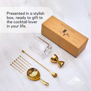 Juego de vidrio para mezclar cócteles de metal de 10 piezas Premium, Kit de barra portátil para el hogar para Martinis Manhattans y cócteles clásicos - Product Image 5