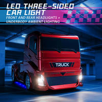 CQZNRC 1:24 Camion de Course Télécommandé 2.4GHz 4x4 Haute Vitesse avec Phares Clignotants pour Enfants
