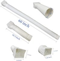 Garde-gouttière flexible pour tuyau d'égout, rallonge de descente d'eau de pluie pour maison, rallonge en plastique, gouttières de toit, drainage d'eau de pluie