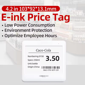 Etiquetas de precios digitales inalámbricas de etiqueta electrónica ABS de 4,2 pulgadas para tienda minorista y supermercado, pantalla <span class=keywords><strong>Elink</strong></span> para supermercado - Product Image 3