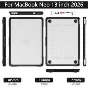 Étui de protection complet pour PC pour Macbook Neo 13 pouces Pro 13 13.6 M2 M3 M4 14 2021 2023 Housse antichoc de protection - Product Image 3