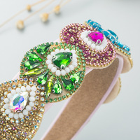 Serre-tête de luxe en strass de cristal, style rétro baroque, pour femmes, accessoires de mode européens et américains