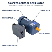 Moteur à engrenages monophasé AC 15W 110V 220V avec contrôleur de vitesse