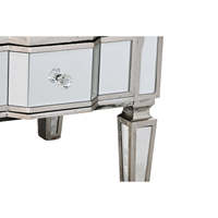 Meuble TV avec miroir en MDF Dimensions 112x45x50cm Finition argent