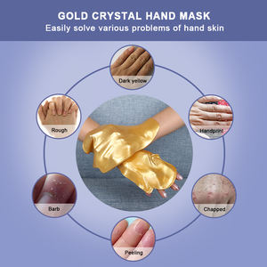 Nuovo Anti-invecchiamento e sbiancamento Nano oro collagene sbiancamento mani OEM maschera per le mani guanti idratanti - Product Image 3