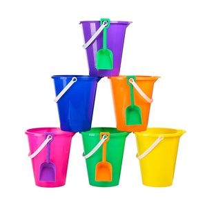 Children Beach Toys Beach 9 Inch Round Bucket Sand Beach Plastic Bucket