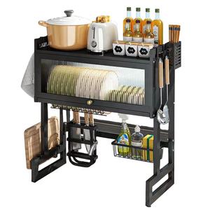 Estante <span class=keywords><strong>de</strong></span> almacenamiento <span class=keywords><strong>de</strong></span> cocina multifuncional sobre fregadero <span class=keywords><strong>escurridor</strong></span> <span class=keywords><strong>de</strong></span> <span class=keywords><strong>platos</strong></span> estante <span class=keywords><strong>de</strong></span> secado encimera armario <span class=keywords><strong>de</strong></span> piscina <span class=keywords><strong>con</strong></span> puerta <span class=keywords><strong>de</strong></span> armario a prueba <span class=keywords><strong>de</strong></span> polvo - Product Image 1