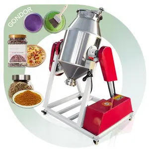 Small Granule 200 Liter Powder Blend Machine Grain Mix Drum Double Cone Doubles Blender with Impeller