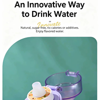 Bouteille d'eau saine sans BPA, anti-fuite, avec capsules aromatisées, sans sucre et sans calories, pour une consommation quotidienne directe